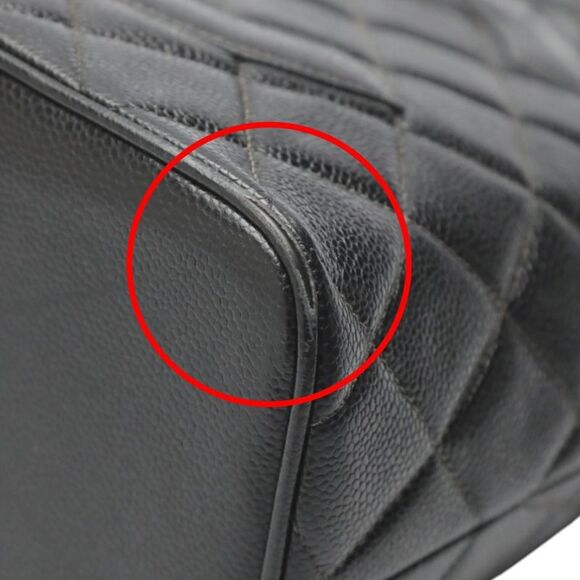 Chanel Shopping Black Leather Tote Bag (Pre-Owned) - Picture 10 of 16